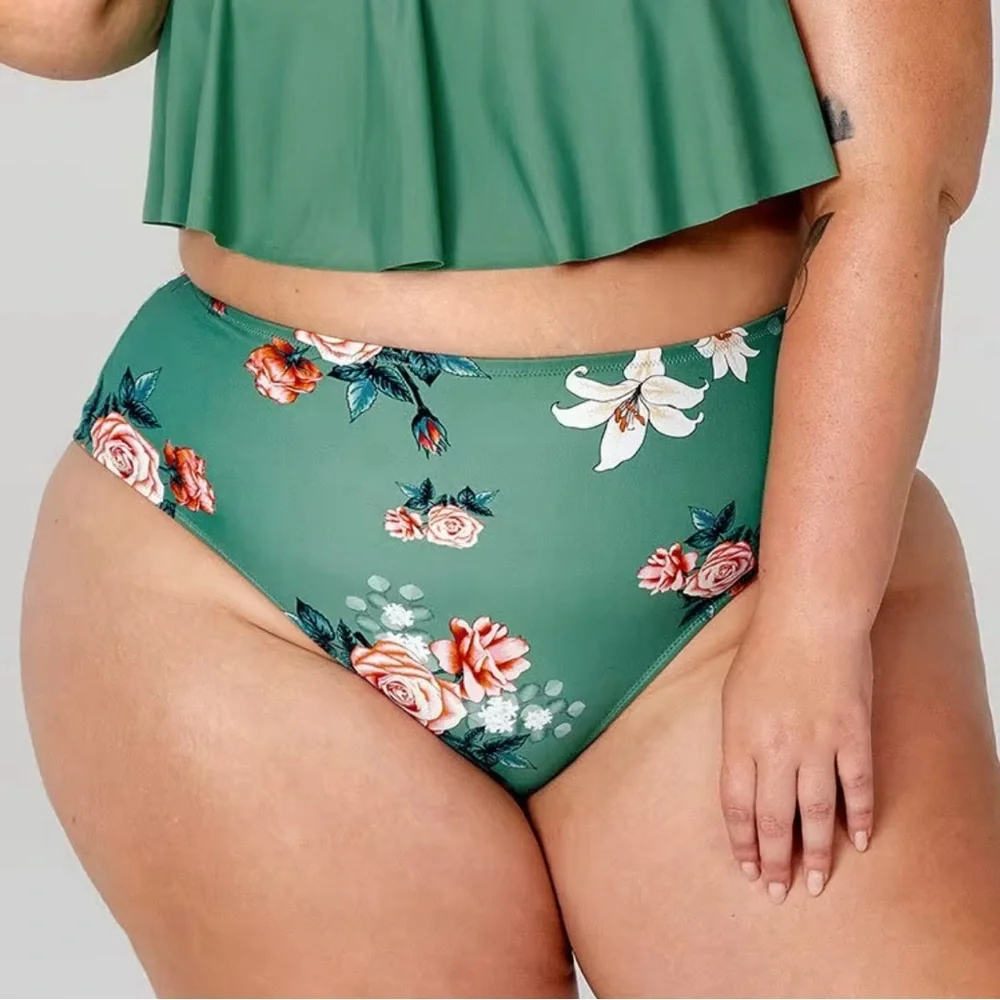 *3 for $10* nwt: bree floral high waisted cheeky bikini bottoms - Picture 6 of 8